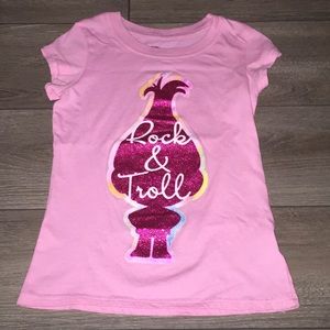 Light pink trolls tee shirt size 6/6x